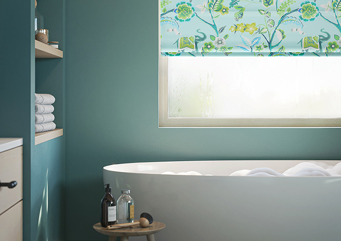 Gujarat, Cyan - Twist&Fit Roman Blind - Image 5